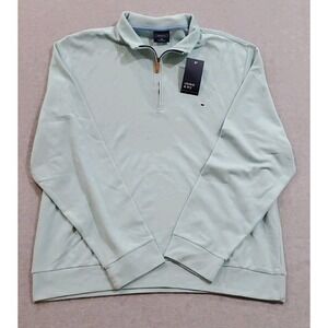 NEW Crown Ivy Sweater Mens Size 2XL‎ Blue Quarter Zip Logo Polyester Comfort